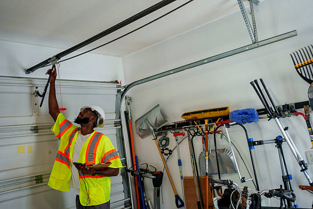 Professional Garage Door Panel Replacement technician working in Sundance, WY